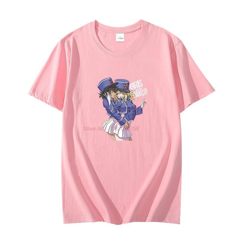 Cotton Tshirt Anime Girls Und Hot Sexy Lesbian Couple Unisexga Harajuku Graphic T Shirts Oversize Tshirts Summer Unisexs Clothing