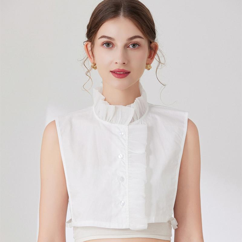 Hollow Doll Collar White Shirt Half Shirt Fake Collar Lady Casual Flower Decoration Collar Girls Detachable False Blouse Collar