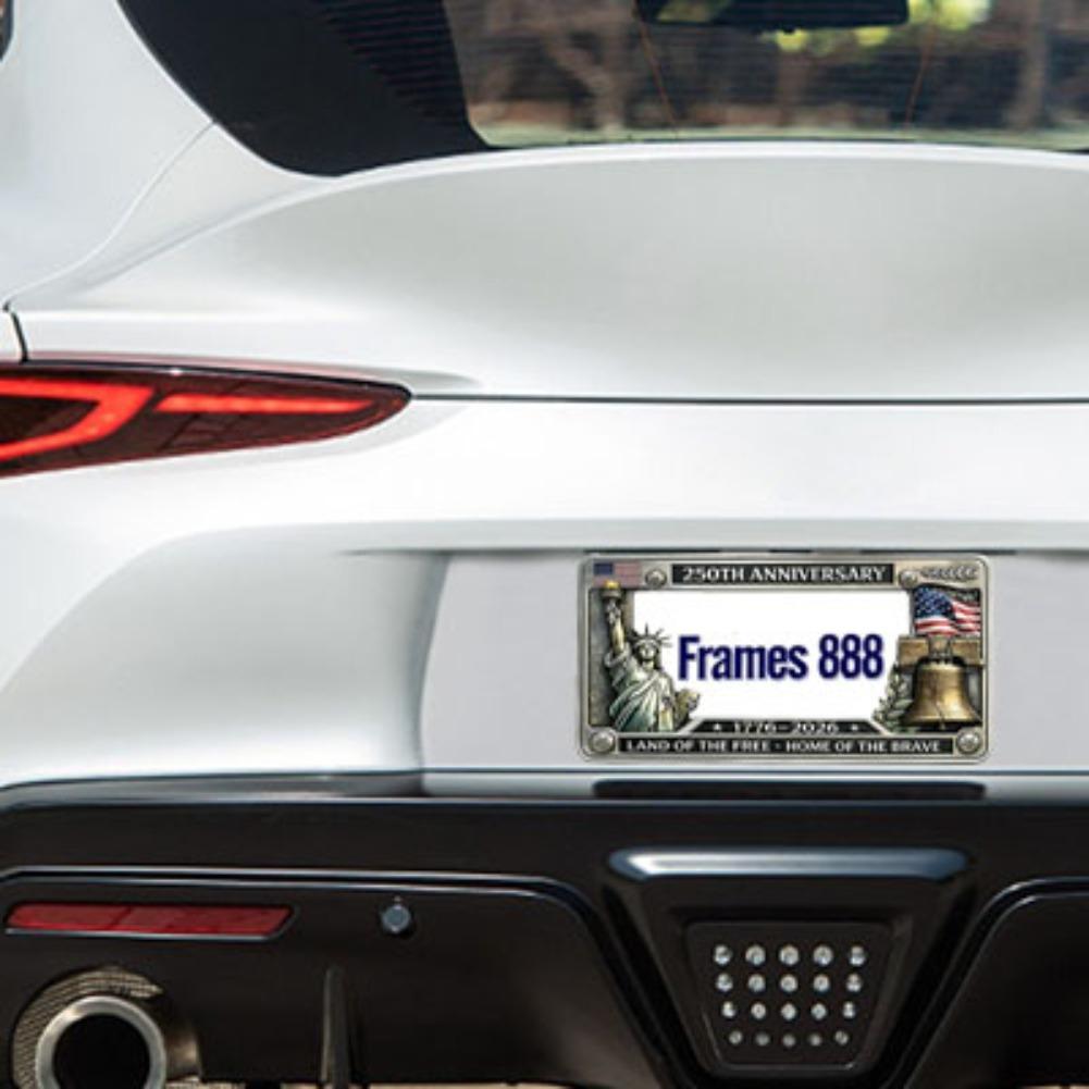 12×6 Inch 250th Anniversary Commemorative License Plate Frame - Meaningful Metal Alloy Decorative Gift For Personal Collection License Plate Covers