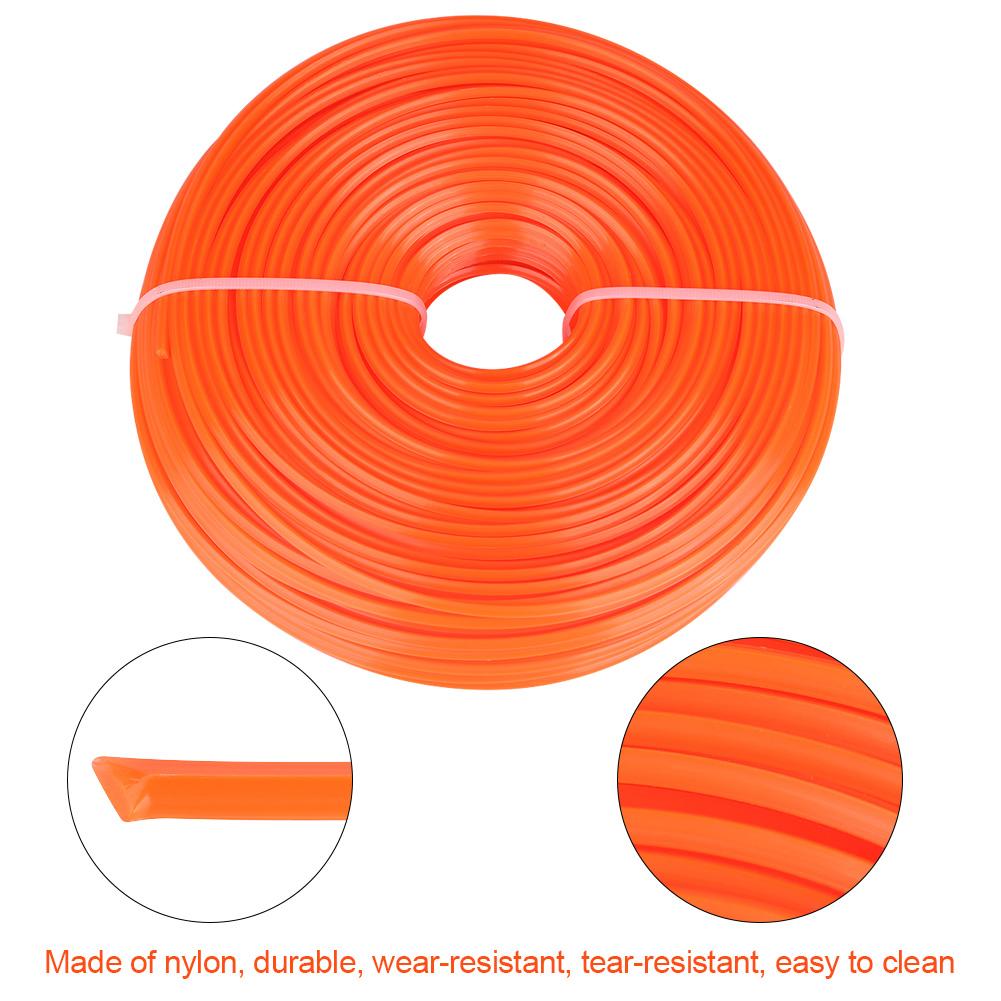 2.4mm Trimmer Line Nylon Cord Wire Square String Petrol Grass Trimmer 100m