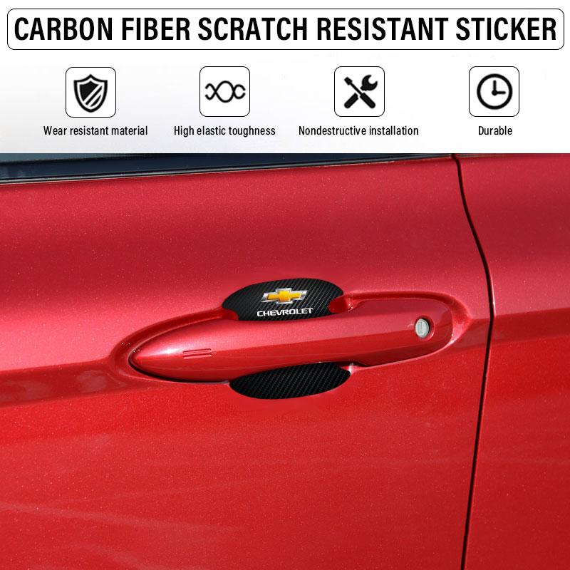 Car Door Handle Protection Sticker Emblem Car Decoration Styling for Chevrolet Chevry Cruze Impala Camaro Garna Equinox Volt Yakista AVEO Sedan Malibu