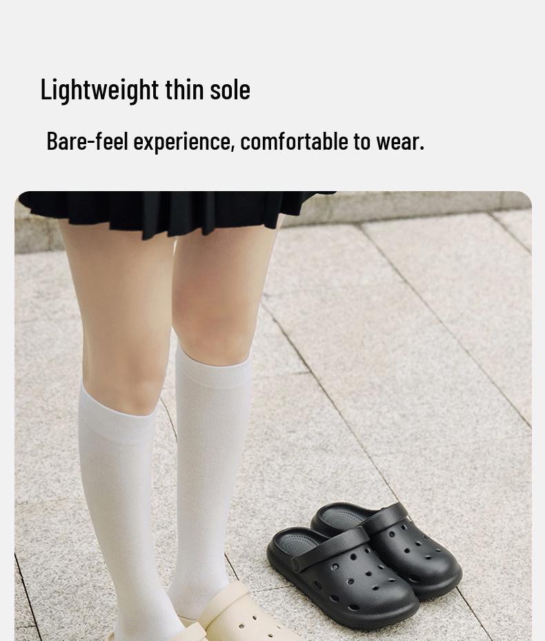 Puxi Xiaokui Yangdong Women's High-Style Summer Closed-Toe Non-slip Beach Clogs and Men's Flat Sandals.