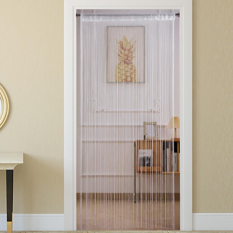 Solider Dekorative Schnurvorhang 100*200/300*300CM Schwarz Weiß Grau Klassische Linienvorhänge Jalousie Fenstervorhang Raumteiler