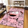 Pink Bunny Galaxy Custom Name Carpet Rug For Living Room Bedroom Home Sofa Decoration Kids Play Nonslip Floor Mat