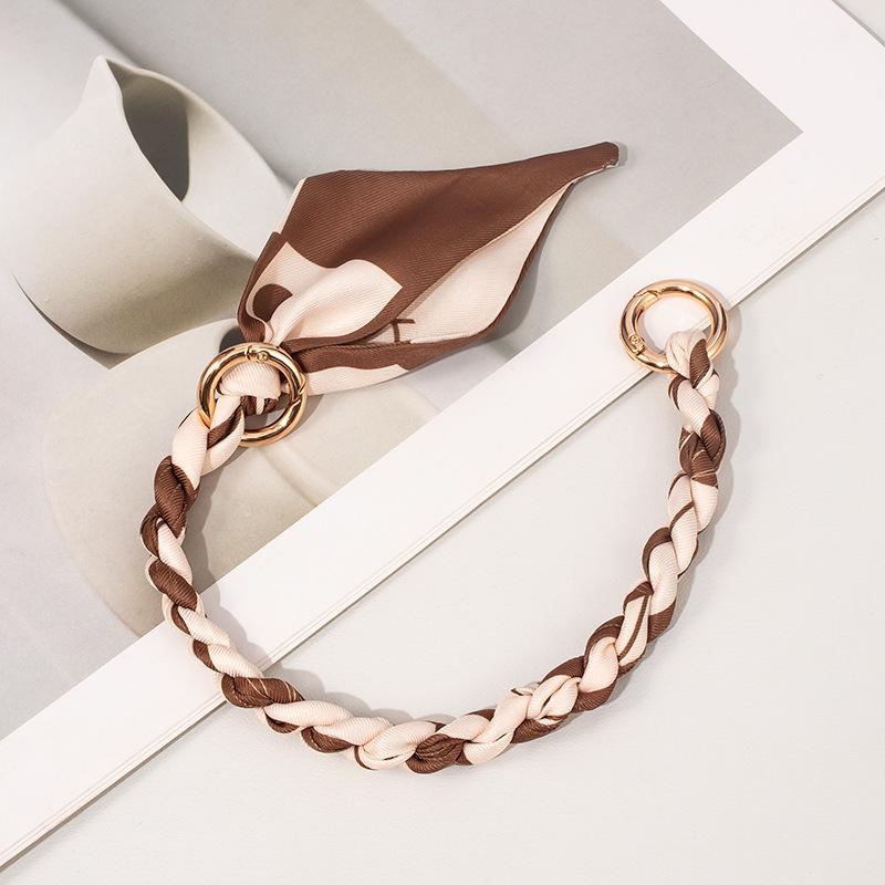 Evelyn Silk Scarf Woven Handbag Strap Chain - High-End Replacement Accessory