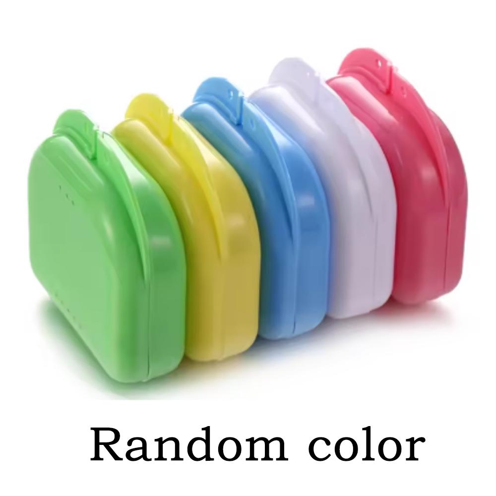 

10PCS Various Colors Retainer Case Bracket Case Mouthguard Denture Case Cleaner 10pcs/random color