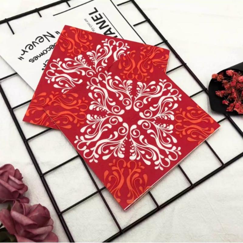 Einweg-Partyservietten, doppellagig, 20 Stück/Packung, frische Waldmuster