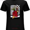 Clasisfh Der Zeittunnel T-Shirt für Herren Schwarz vintage gewaschen Grafik Atmungsaktiv Unisex Weiches Oberteil Für den Alltag Bequem