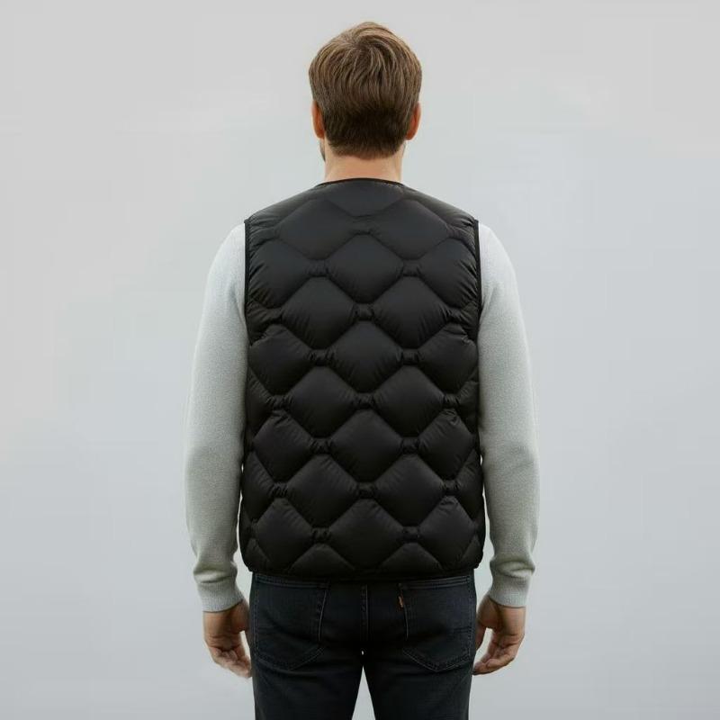 Gilet Leggero da Uomo in Cotone Scollo a V Intimo per Autunno Inverno
