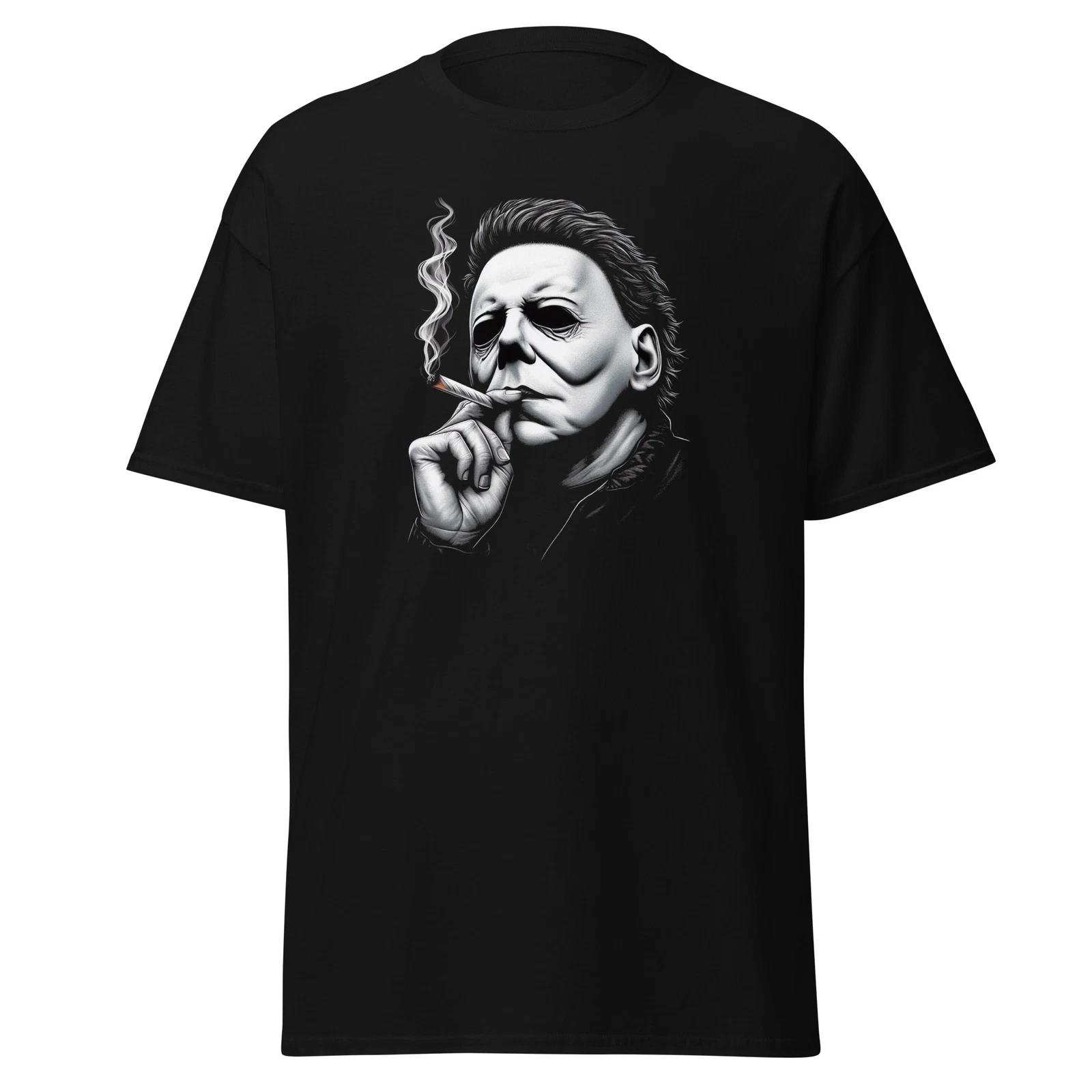 Smokin Michael Myers T-Shirt - A Puff of Halloween Horror XXL