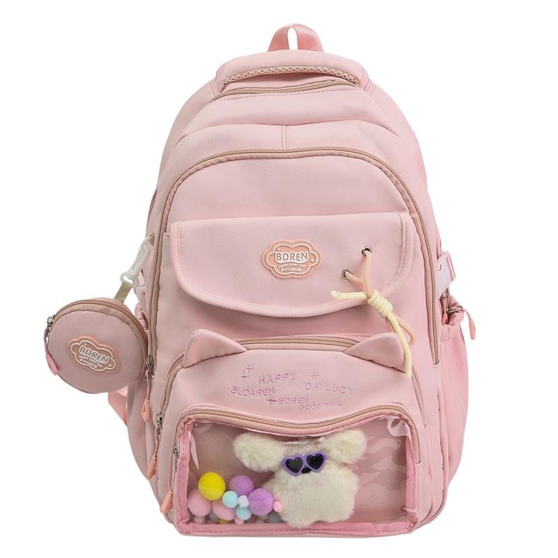 New Japanese Ins Wind Backpack Splash Proof Sweet Leisure Bag Travel Light and Large Capacity Female Backpack.
