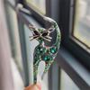 European and American Retro Rhinestone Kitten Brooch - High-End Designer Pin for Women