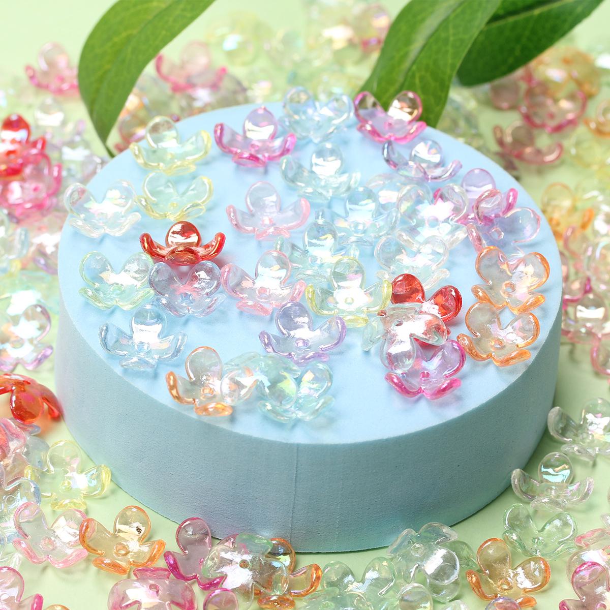 

около 250 шт. 17x6 мм четыре лепестка подвески поставки ожерелье AB цвет браслеты для изготовления ювелирных изделий цветочные бусины разделительные бусины