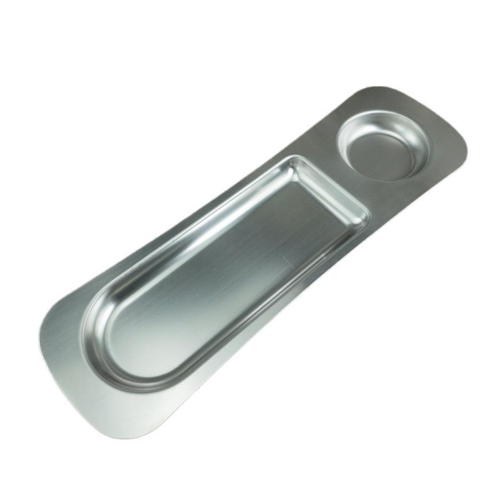 

Sturdy Salad Serving Plate Save Space Food Grill Plate Restaurant Decorations серебряный