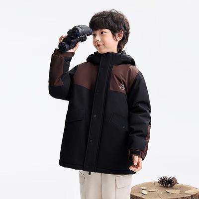 Annai Boys' Mid-Length Padded Fleece Winter Coat