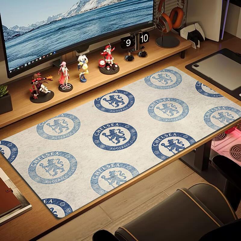 Chelsea Football Club Print Cushion Non-slip Laptop Tablet Big Mousepad XXL Mat Mini PC Playmat With Lock edge