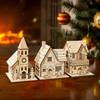 Christmas Decorations, Glowing Cabins, Snow House Christmas Tree Decoration Gifts, Window Ornaments