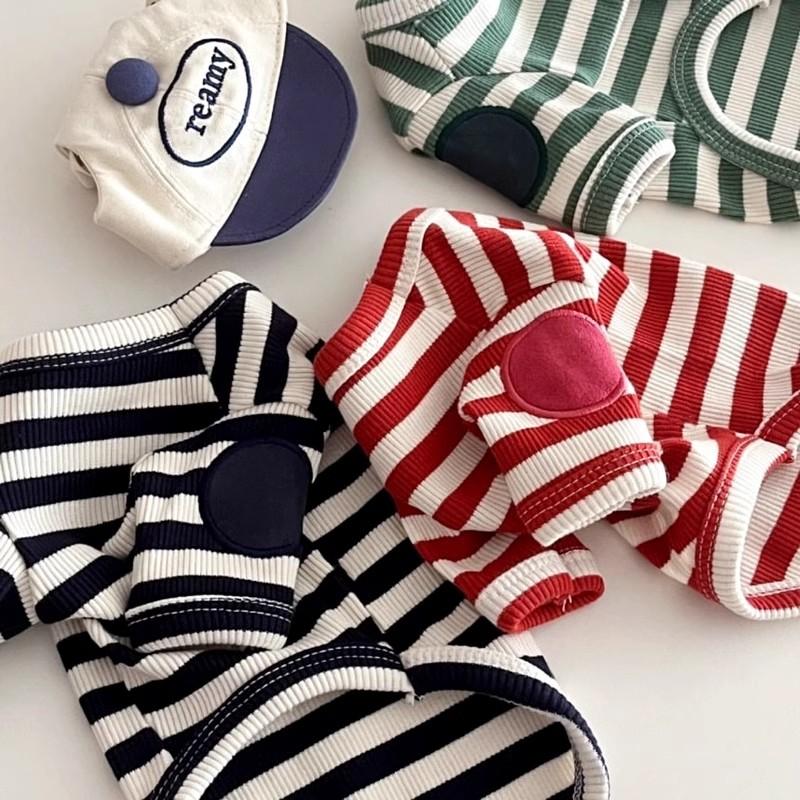 Striped Puppy Shirt Dog Summer Vest Cute Thin Hoodies for Dogs Chihuahua Bichon Witer Dog Undershirt Cat Clothing Pet Sweatshirt