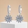 Sunflower Zirconia Earrings, Women's Light Luxury, European & American Style Hot Selling Jewelry Ear Studs.