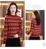 2024 Women's Autumn/Winter Half-Turtleneck Jacquard Knitted Sweater