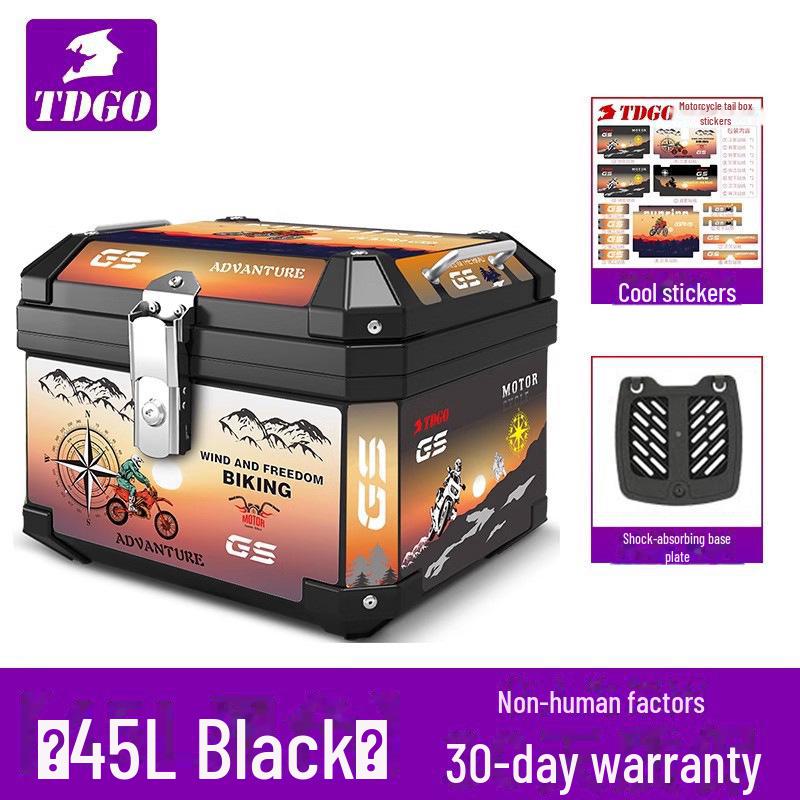 Universal Waterproof Motorcycle and Electric Scooter Trunk: Large Capacity Tail Box for Storage and Takeout