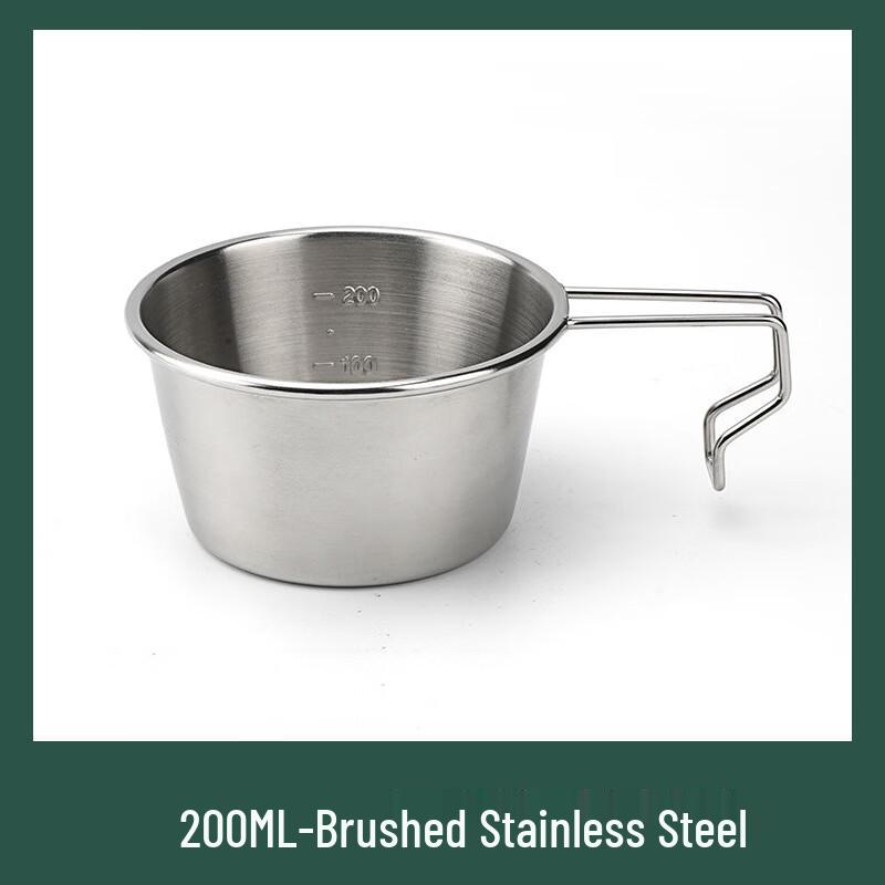 Food-Grade 304 Stainless Steel Outdoor Camping Bowl 200ML (Pack of 2)