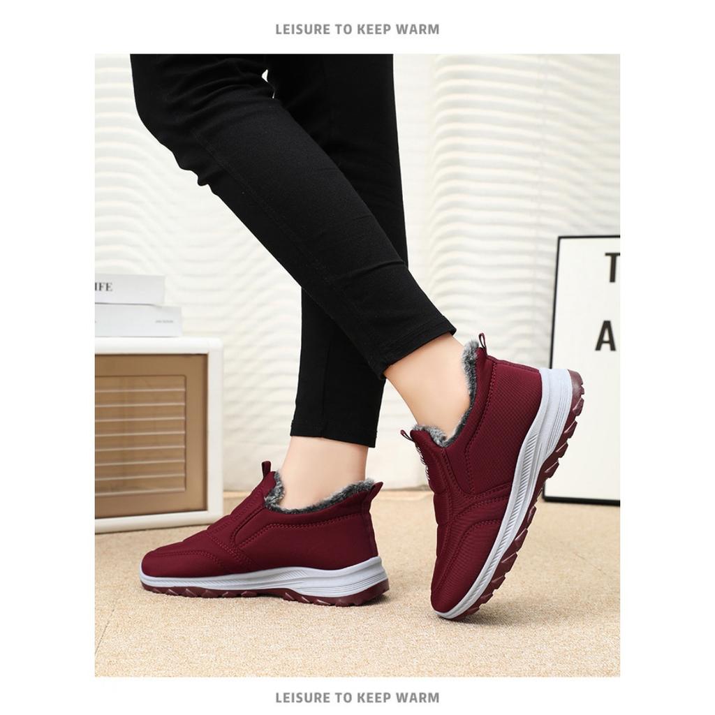 Warm Shoes, Winter Women's Shoes with Plush and Thick Boots, Large Size Short Boots, Unisex Shoes