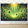 2D Holiday Background Cloth Sparkling Shamrock Banner for St. Patrick's Decor