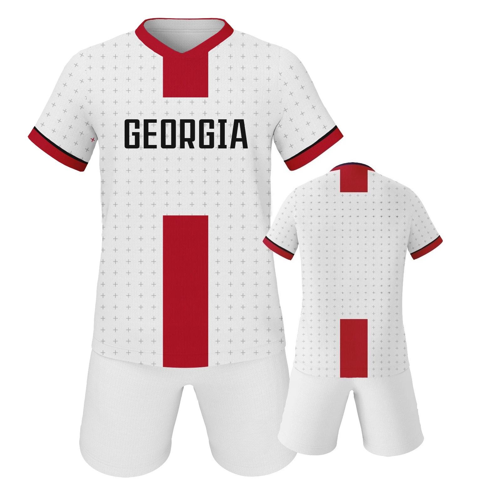 Georgia Soccer Jersey Kit Sportswear Youth Football Training Uniform XS