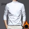 Spring Layering Top Stretchy Long Half-high Collar Neck Protecting Autumn Men Slim Fit Sleeve Fall