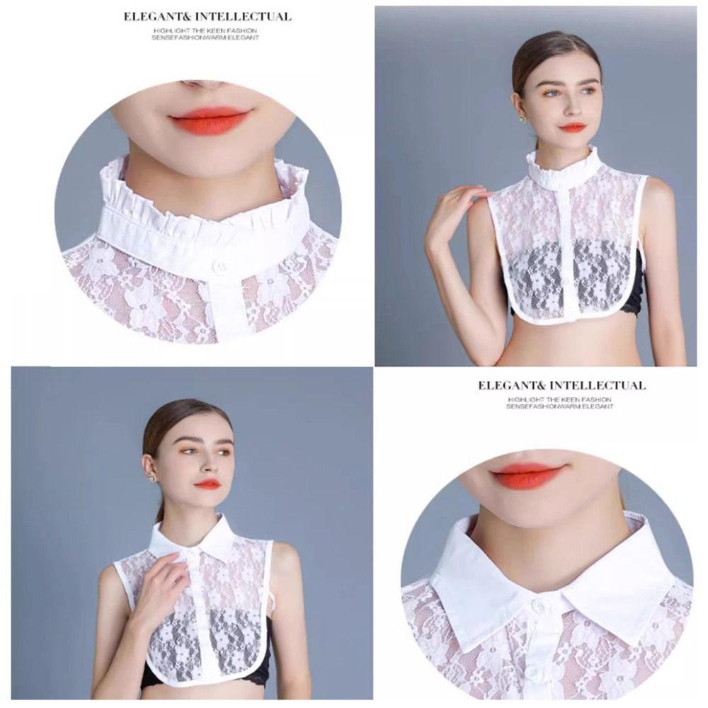 Multifunctional Lace Collar Lace Design Shirt Collar Fashion Detachable Collar  Women's