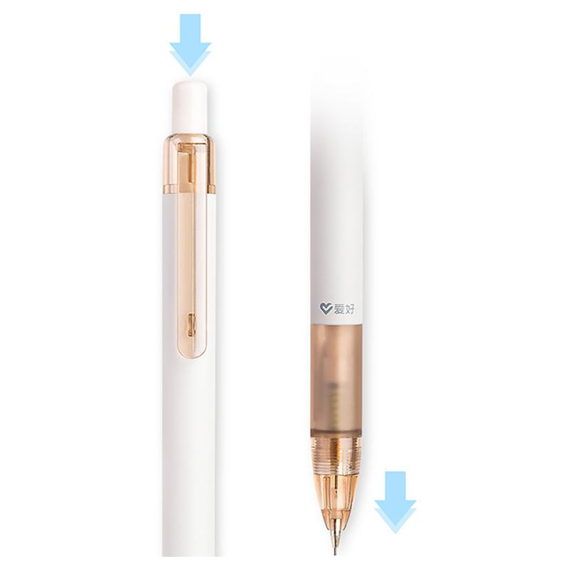 Solid Color Press Type Automatic Pencil Cute Mechanical Pencil Writing Drawing