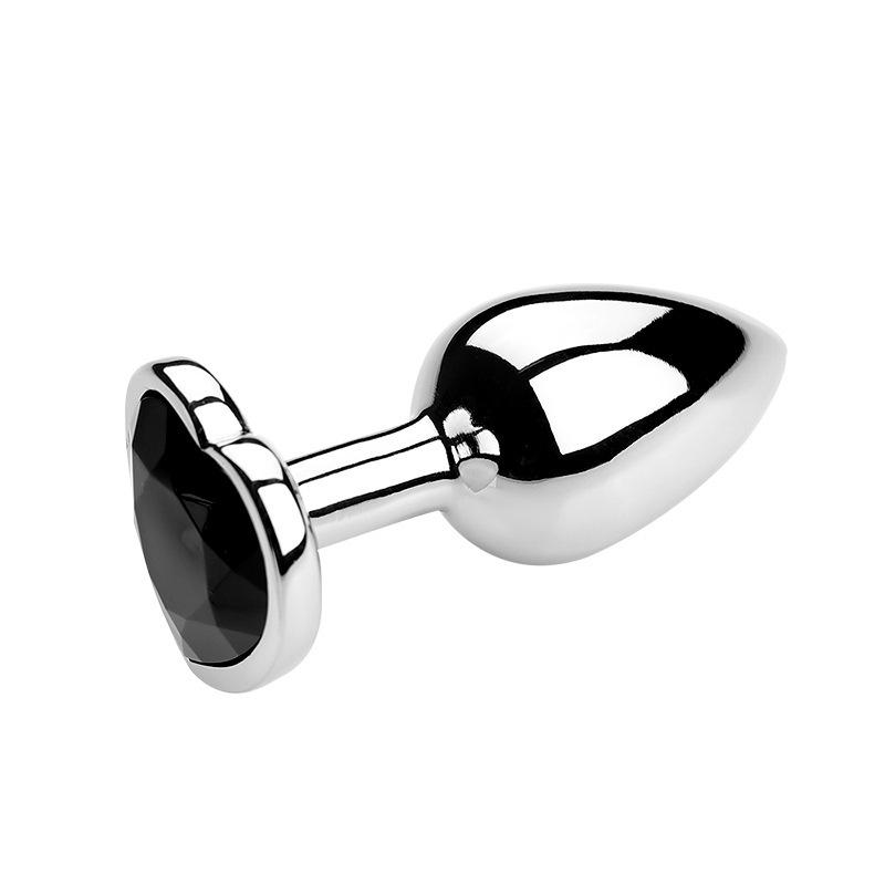 Heart-Shaped Metal Anal Plug - Prostate Massager & Dilation Toy for Adults