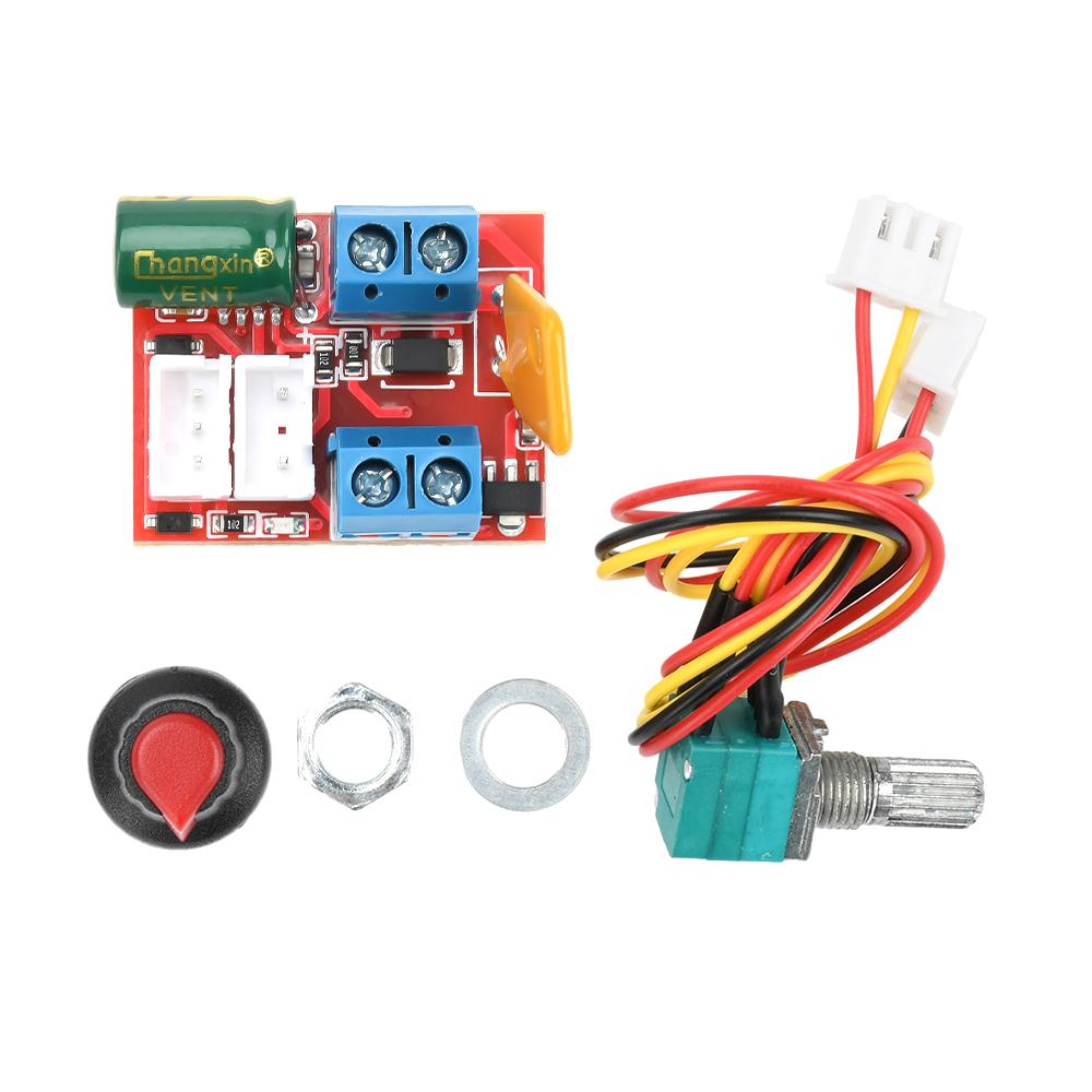 DC Motor PWM Speed Controller 3V 6V 12V 24V 35V Speed Control Switch Mini LED Dimmer Potentiometer 5A 90W