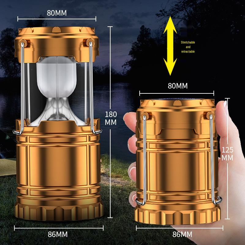 God Fish Solar Rechargeable Camping Lantern - Multifunctional, Super Bright Kerosene Lamp for Indoor/Outdoor Use