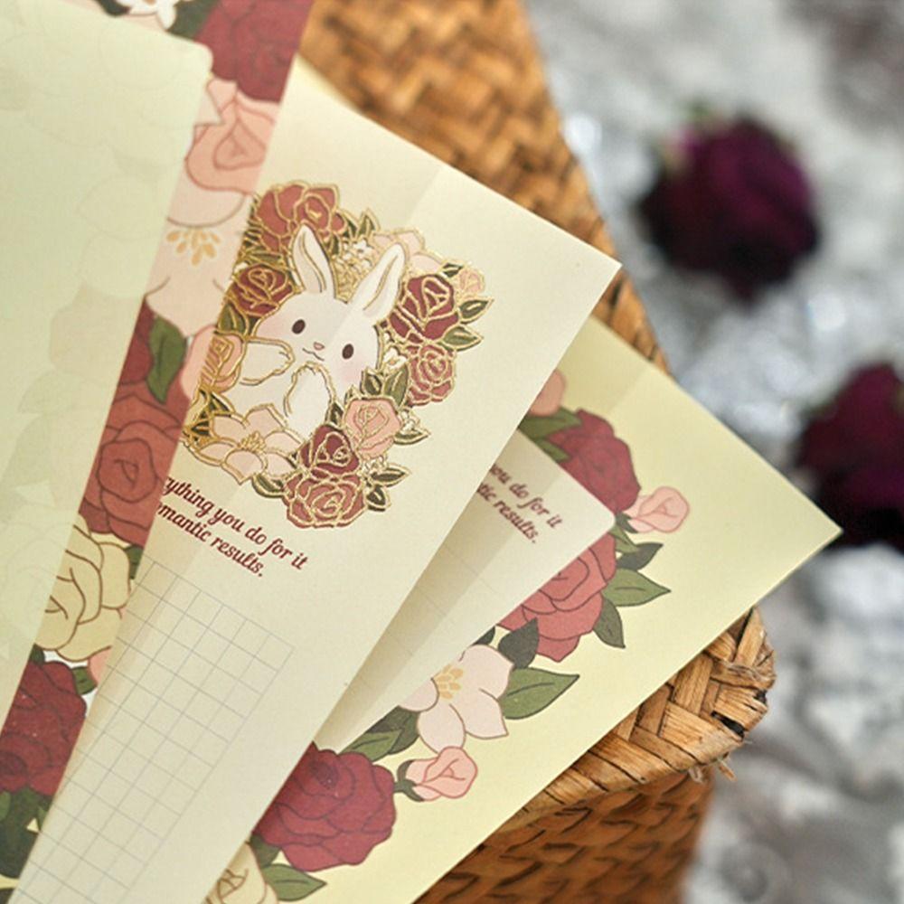 Floral Pattern Card Envelope Set Writing Paper with Envelopes  School Office Supplies
