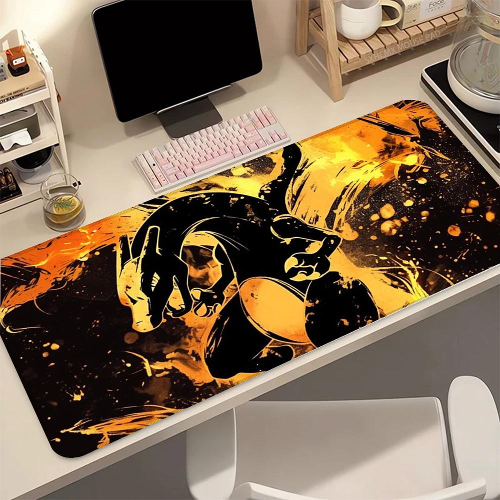 Charizard  Mouse Pad XXL Extended Gaming Desk Mat AntiSlip Rubber Stitched Edge HD Print Gamer Gift for Dragon Type Fans