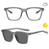 2026 Fashion Square Frame Reading Glasses with Color-Changing Lenses - Casual, Simple Design for Daily Eye Protection