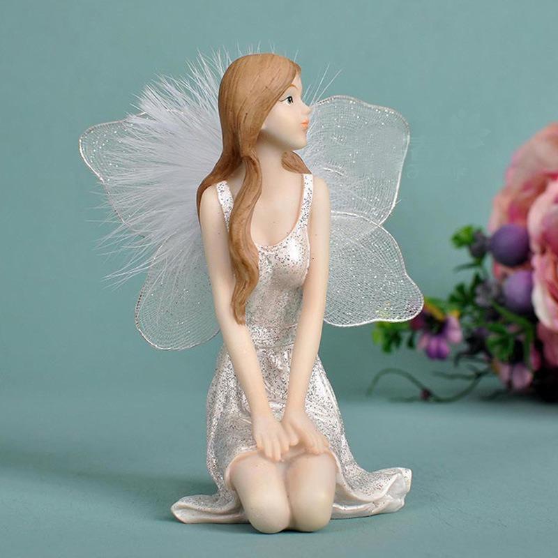 New Europe Angel Flower Fairy Resin Decoration Home Decoration Birthday Wedding Gift Car Floral Home Accessories Angel Fairy