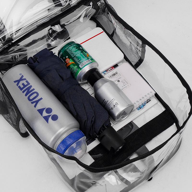 Schoolbag transparent backpack male junior high school student PVC schoolbag female 1011 new large-capacity anti-splashing backpack