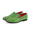 Fashion All-match Male Slip on Flats New Personality Stylish Moccasins Punk Style Low Heeled Loafers Shiny Men Casual Walking Shoes