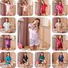 Sleeve Children Short Pajamas Set Summer Clothing Polyester Material Color Solid