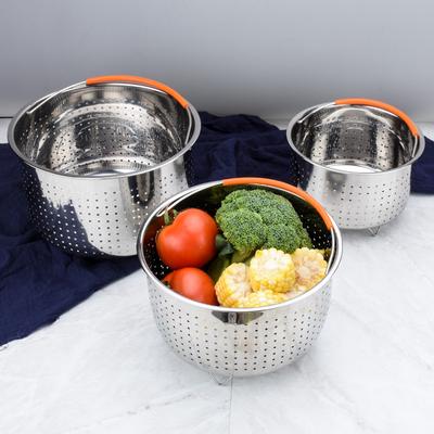 304 Edelstahl Dampfkorb Instant Pot Zubehör Für 3/6/8 Qt Instant Pot Schnellkochtopf Mit Silikonbeschichtetem Griff