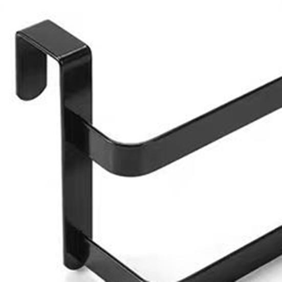 Toallero para colgar en la puerta del armario, barra colgante, fuerte soporte de carga, diseño de 2 capas, fácil instalación, colgador de toallas para puerta de baño