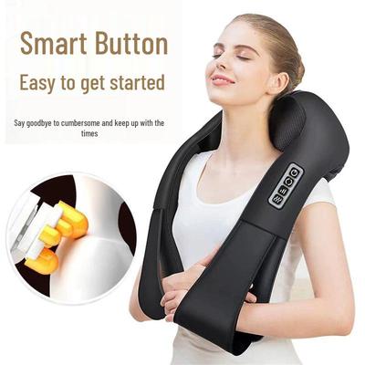 Cervical Vertebra Kneading Neck & Shoulder Massager - Dual-Use for Home & Car, Plug-In.