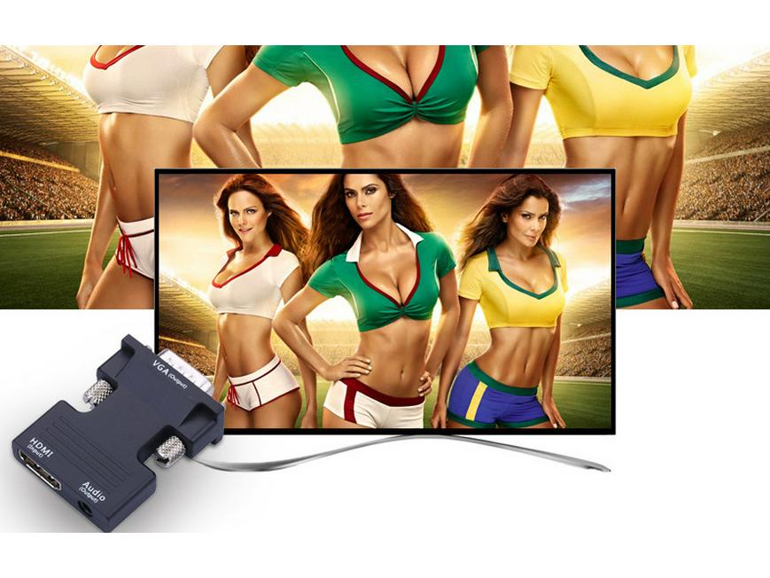 High-Definition HDMI To VGA Video Converter with Audio Cable
