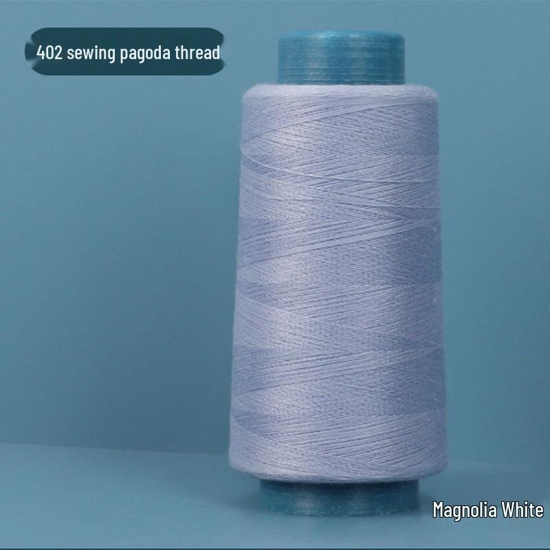 402 Polyester Thread: Black & White Sewing Thread for Hand Needlework and Household Sewing Machines