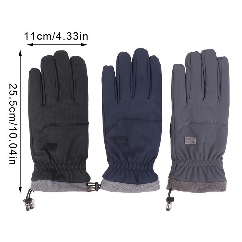 Winter Cycling Gloves Men's Motorcycle Winter Warm Touch Screen Gloves Outdoor Waterproof Windproof Keep Warm Road Bike Gloves