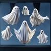 Autocollants de Fenêtre Halloween Décor Fantôme Blanc Adhésifs de Fenêtre Stickers Muraux en PVC Décoration Squelettique Pour Fête de Fête