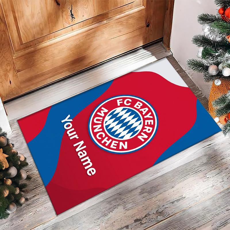 Bayern Munich Printed Crystal Velvet Rug Non‑Slip Crystal Velvet Carpet For Sofa Bedroom Indoor Home Decoration